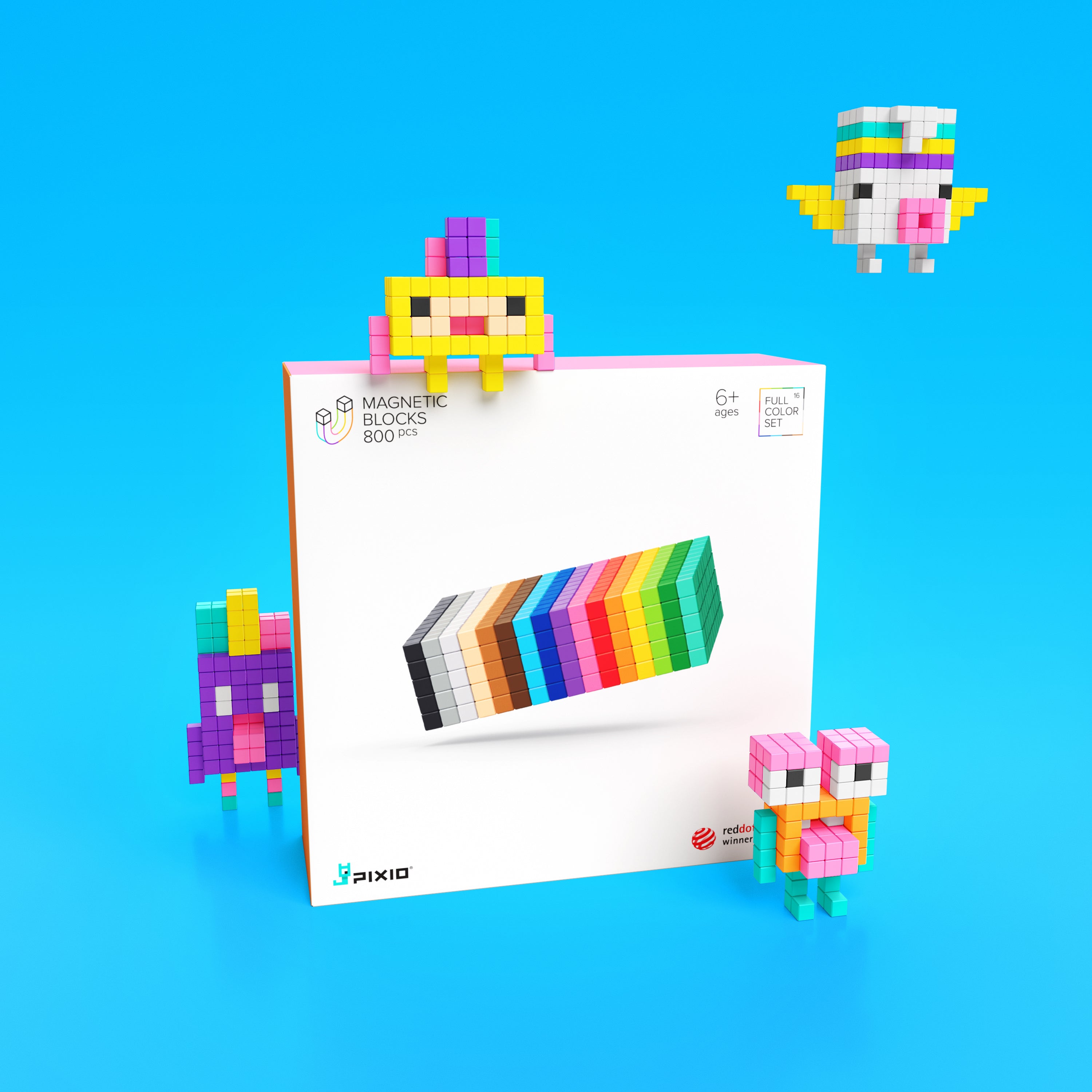 Pixio - Design serie - 800 magneetblokjes