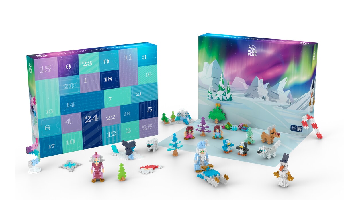 Plus-Plus - Adventkalender Santa's Northern Lights Adventure
