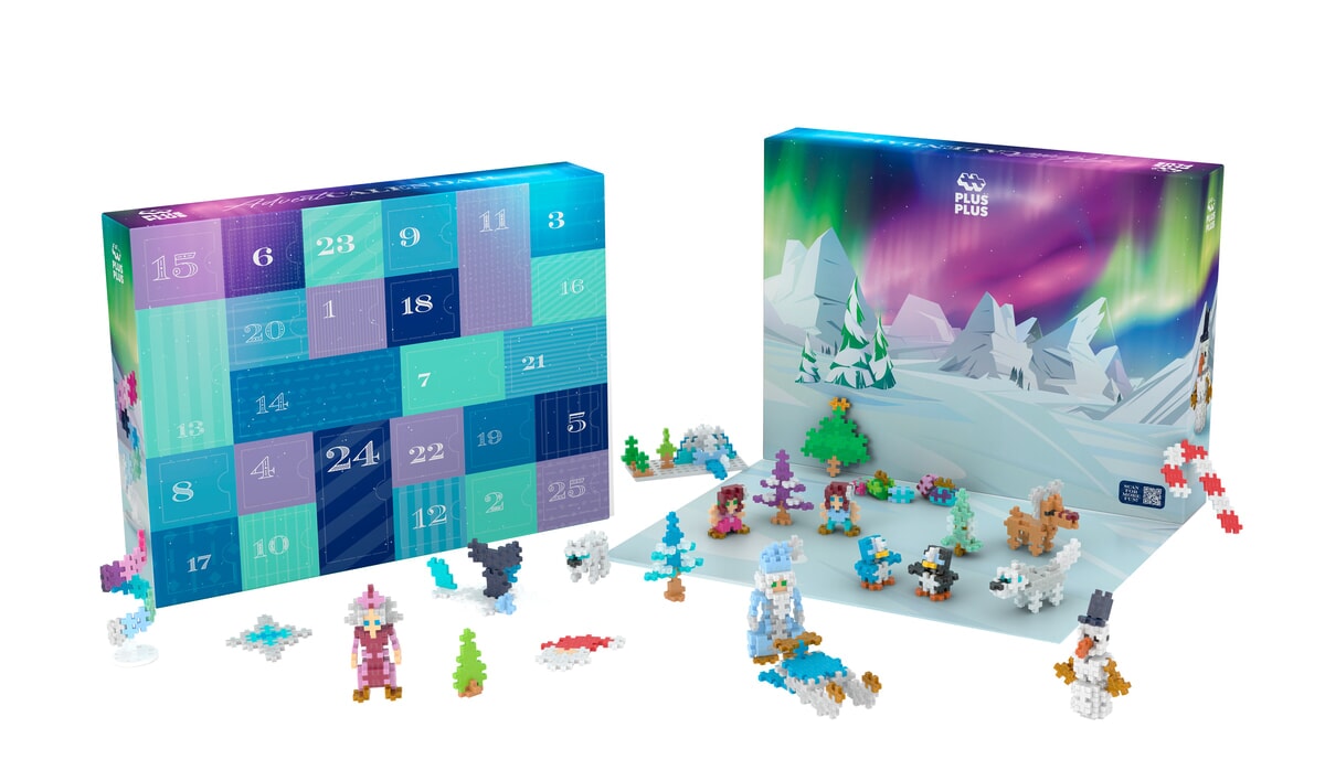 Plus-Plus - Adventkalender Santa's Northern Lights Adventure