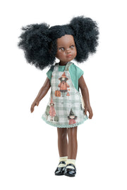 Paola Reina - Pop Amigas Nora krullend zwart haar (32 cm)