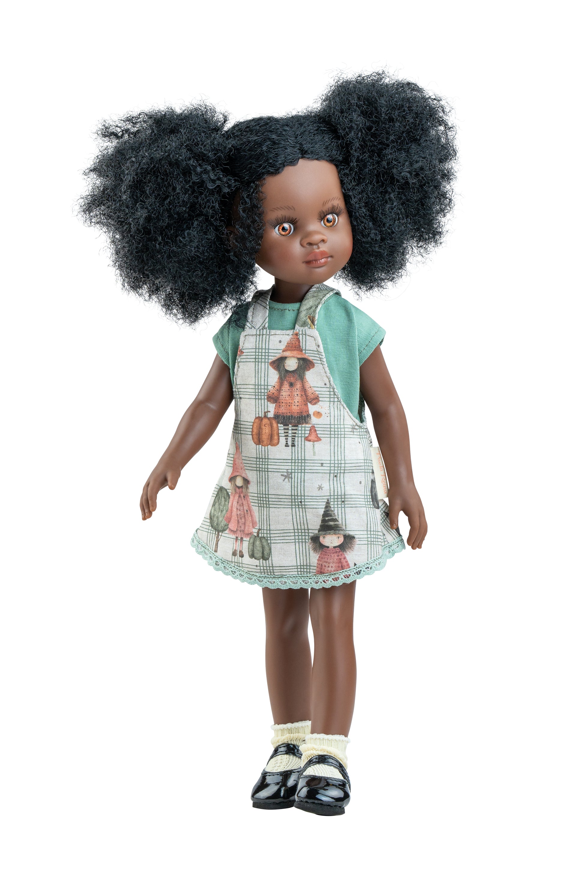 Paola Reina - Pop Amigas Nora krullend zwart haar (32 cm)