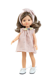 Paola Reina - Pop Amigas Sofia bruin golvend haar (32 cm)