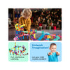 PicassoTiles - 108 stuks Knikkerbaan + Racebaan - Magnetisch constructiespeelgoed