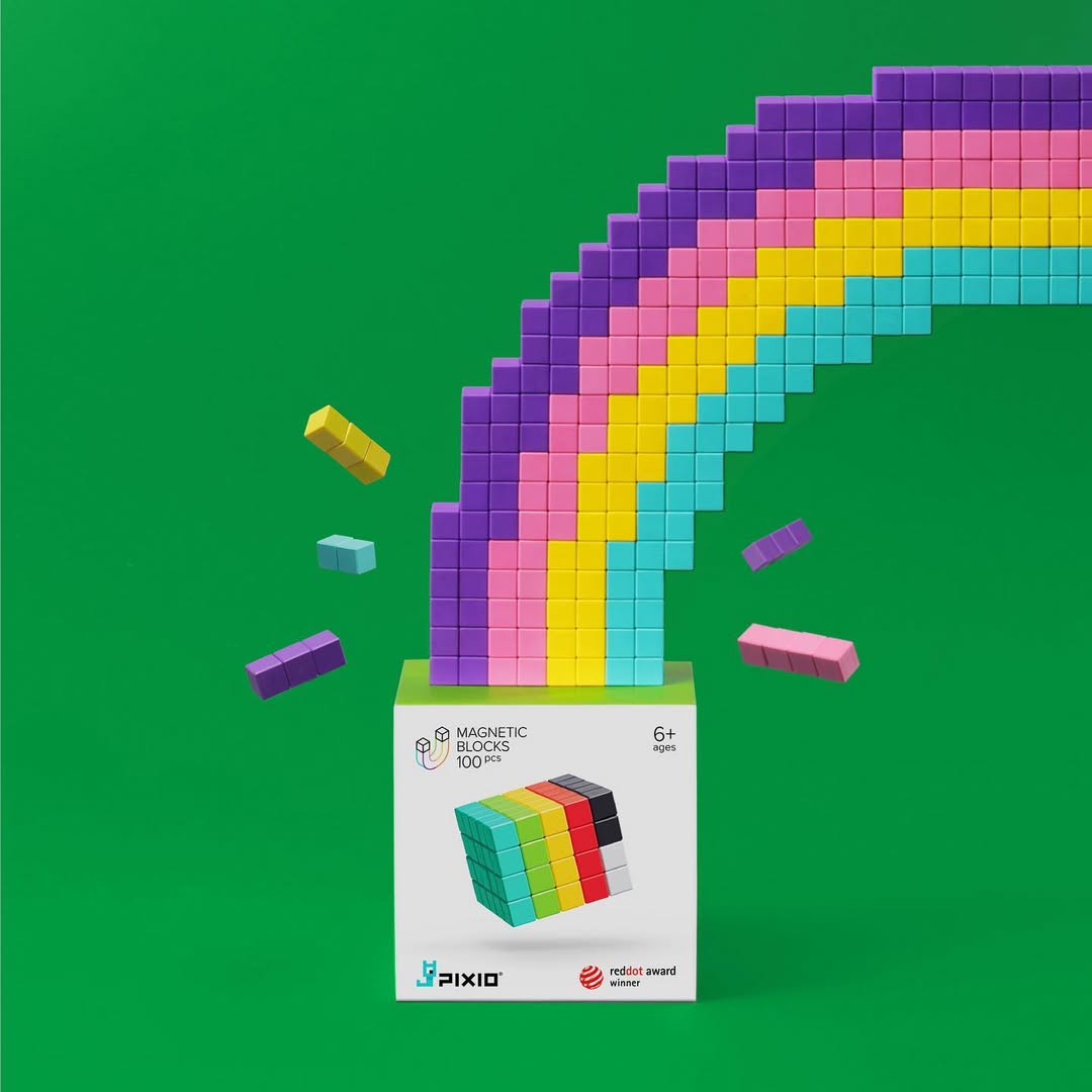 Pixio - Design serie - 100 magneetblokjes