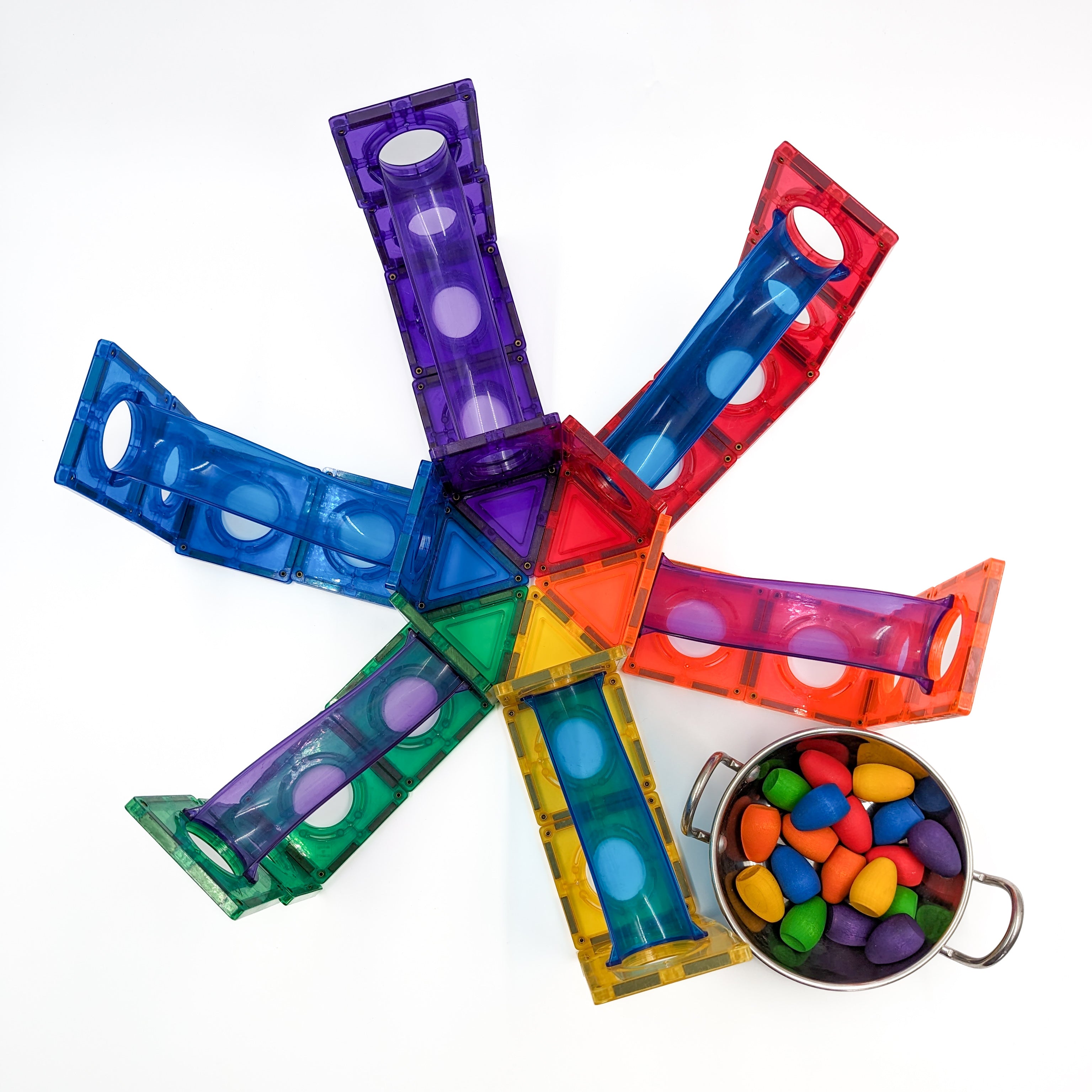 Learn And Grow - Magnetisch constructiespeelgoed Ball Run - 88 stuks