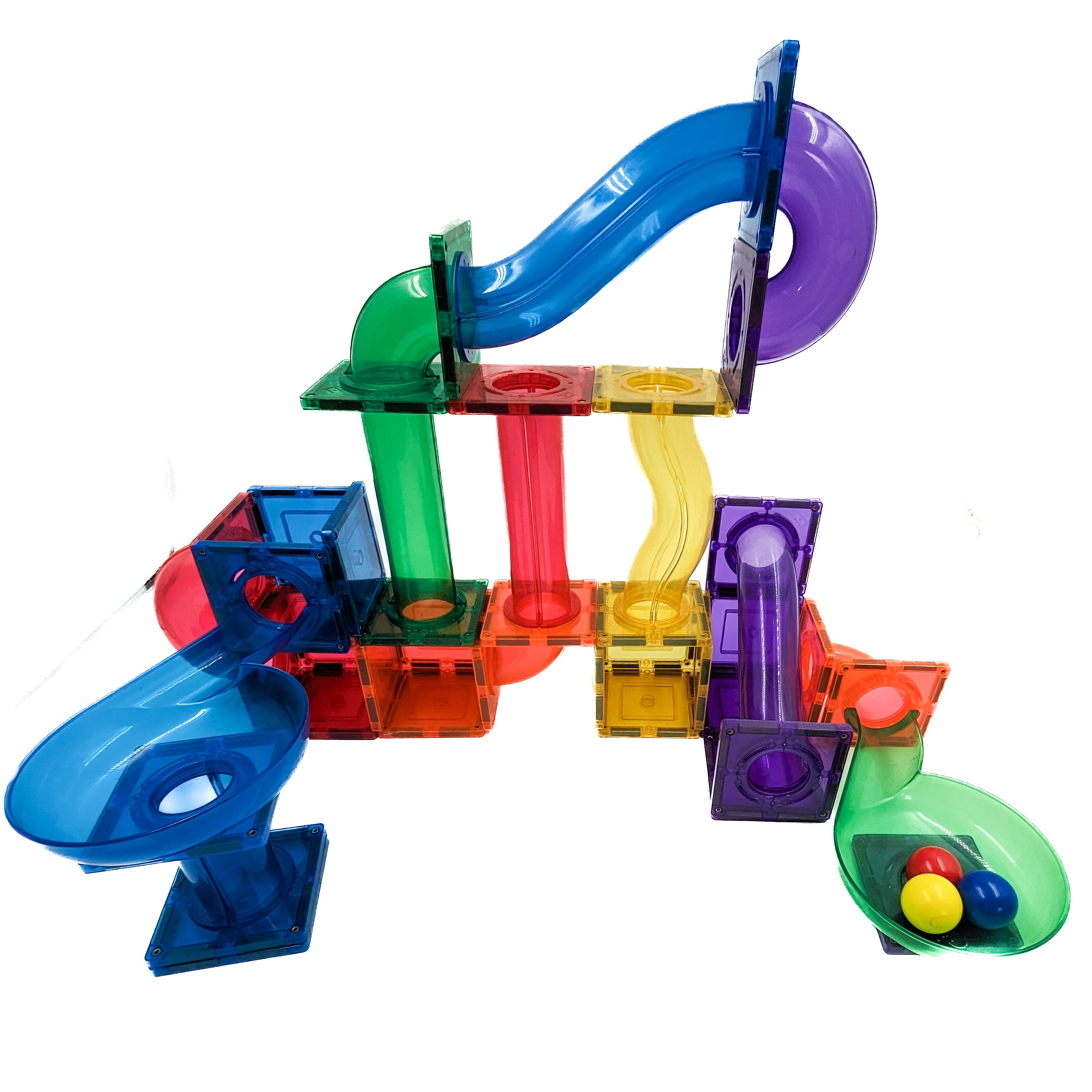 Learn And Grow - Magnetisch constructiespeelgoed Ball Run - 88 stuks