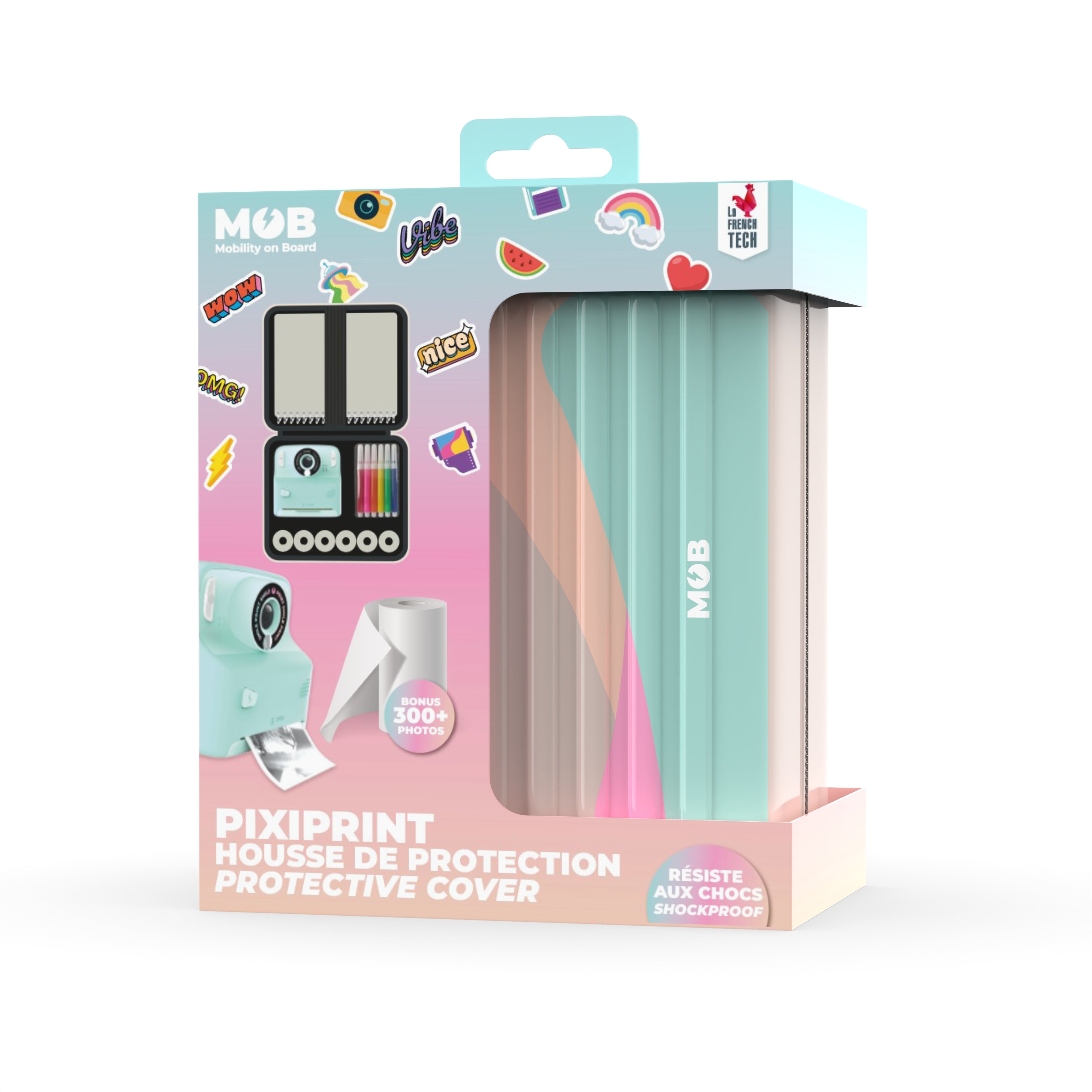 MOB - PixiPrint Travel Recharge Pack - Hoes + 4 printrollen