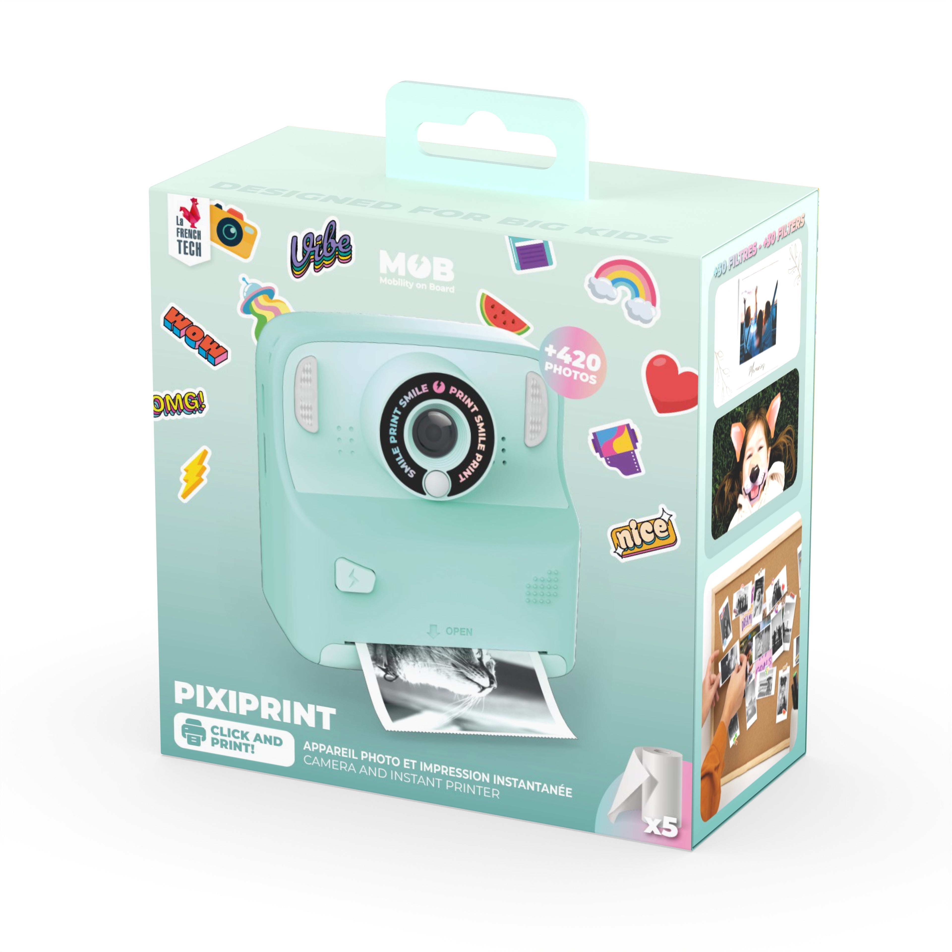 MOB - PixiPrint instant printcamera - Turquoise
