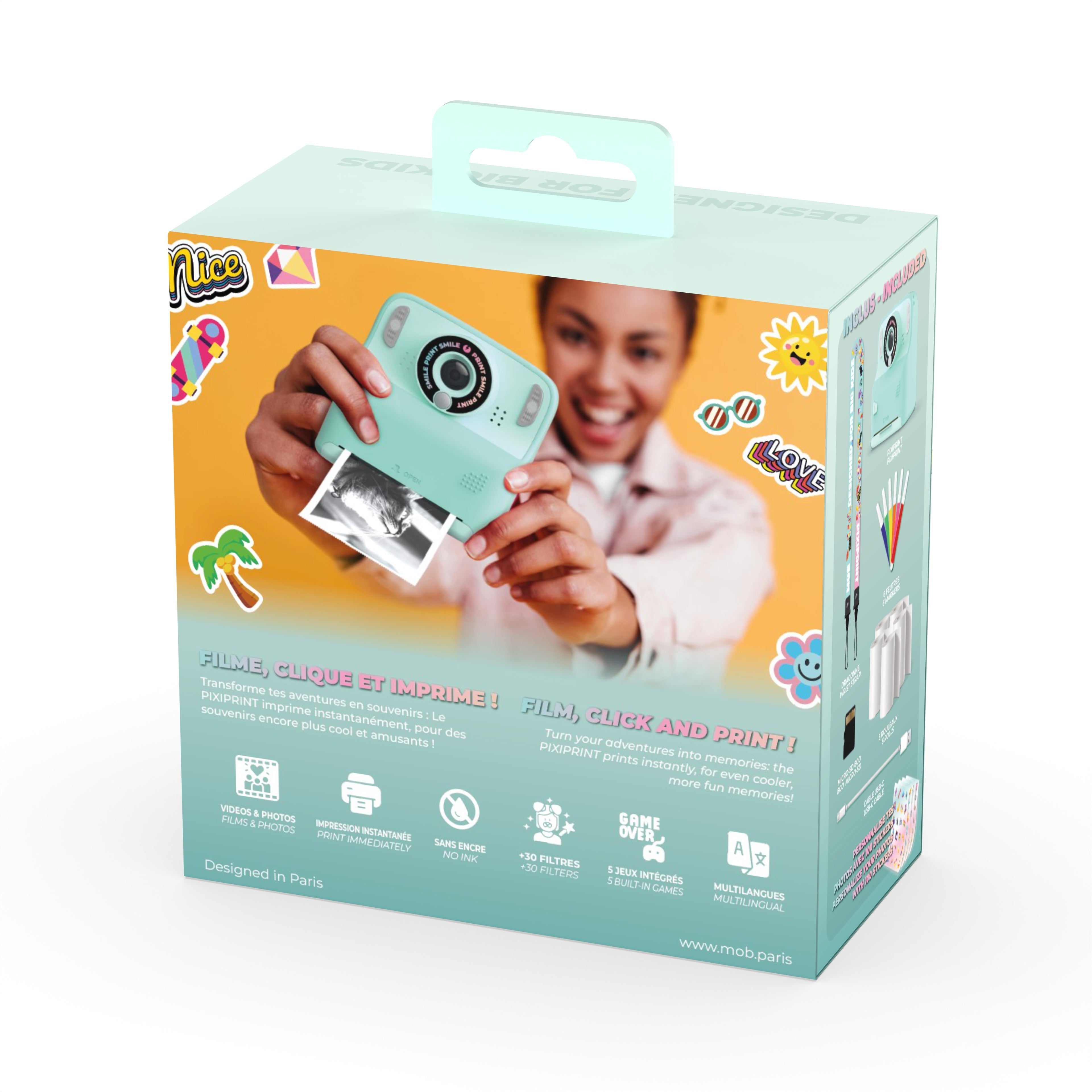 MOB - PixiPrint instant printcamera - Turquoise