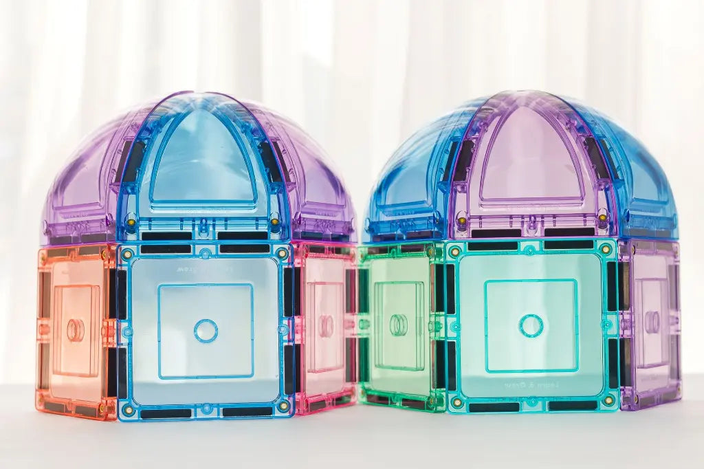 Learn And Grow - 22 stuks Pastel Dome Pack - magnetisch constructiespeelgoed