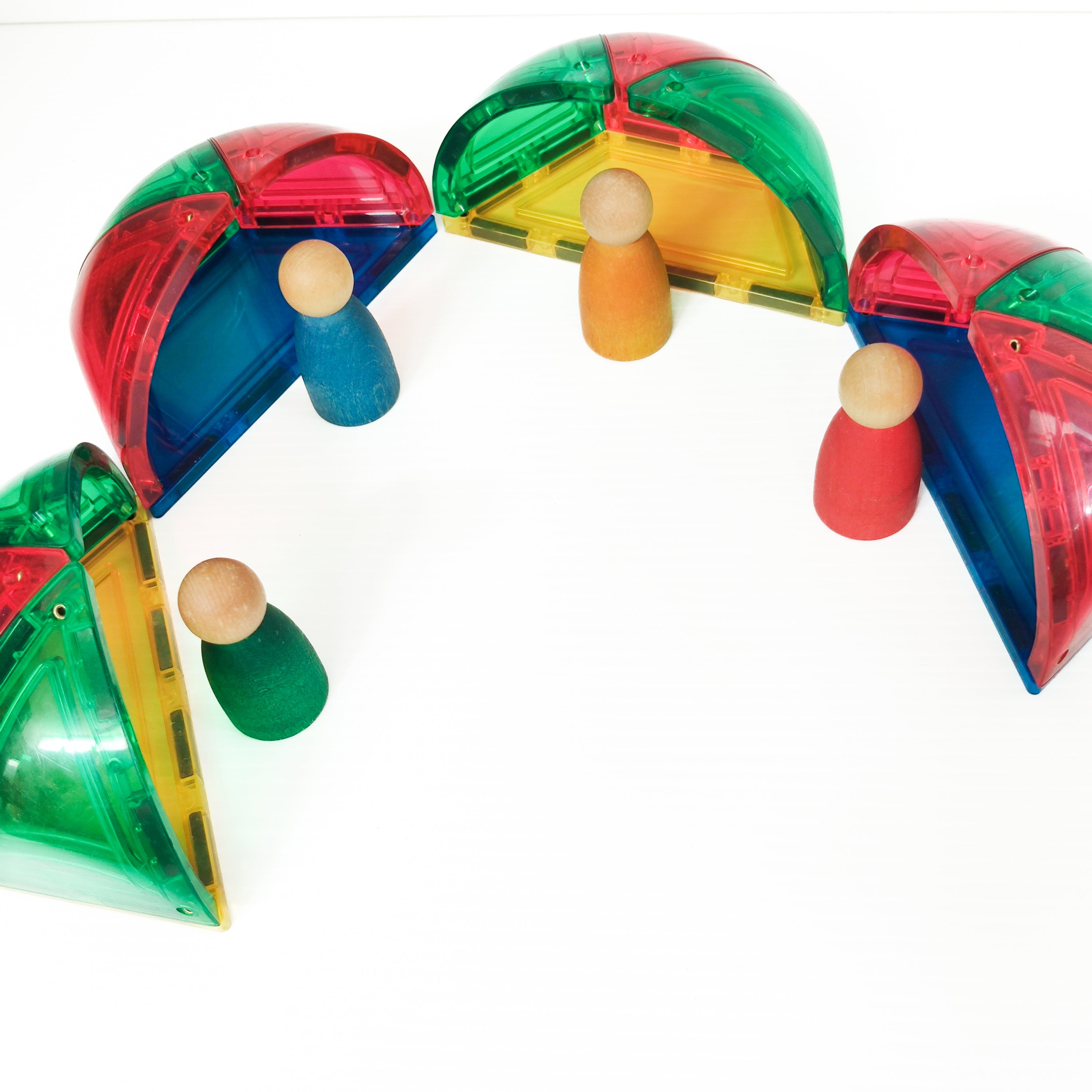 Learn And Grow - Magnetisch constructiespeelgoed Dome Pack - 18 stuks