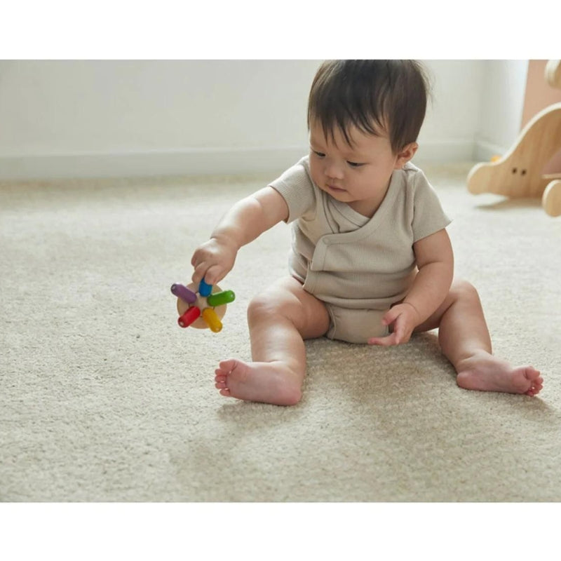 PlanToys - Houten flexibele kwal - regenboog