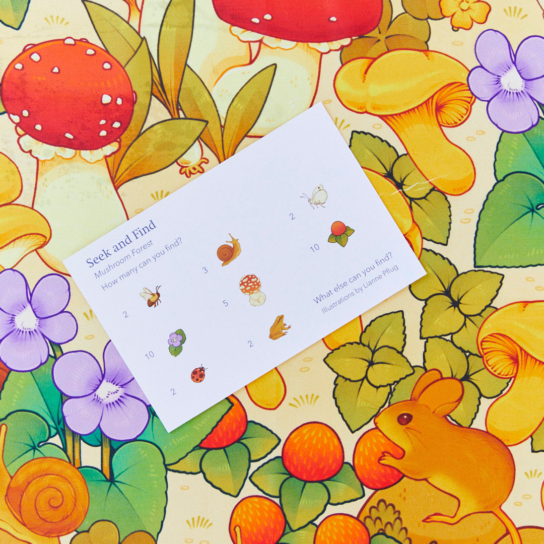Sarah's Silks - Paddenstoelen zoeken en vinden Speelzijde