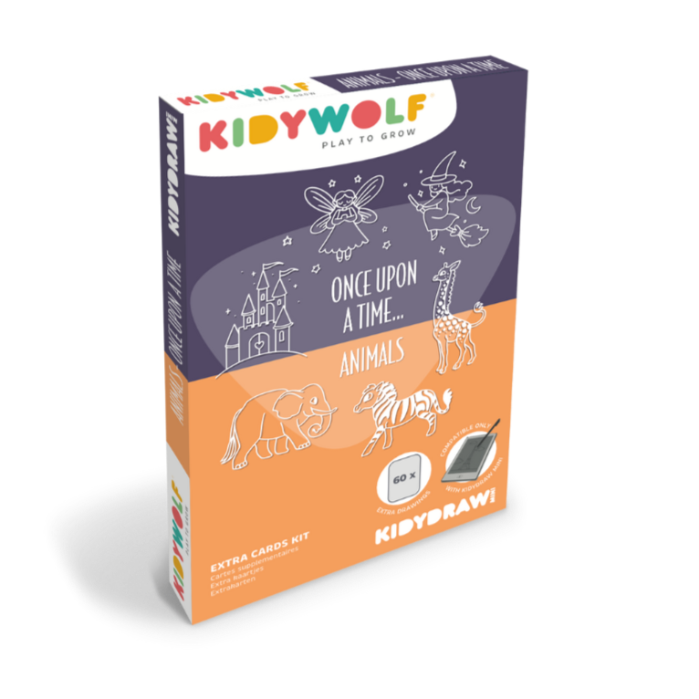 Kidywolf - Kidydraw-mini refill navulling - 60 kaarten One upon a Time & Animals