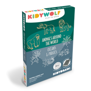 Kidywolf - Kidydraw-mini refill navulling - 60 kaarten animals around the world & oceans and pirates