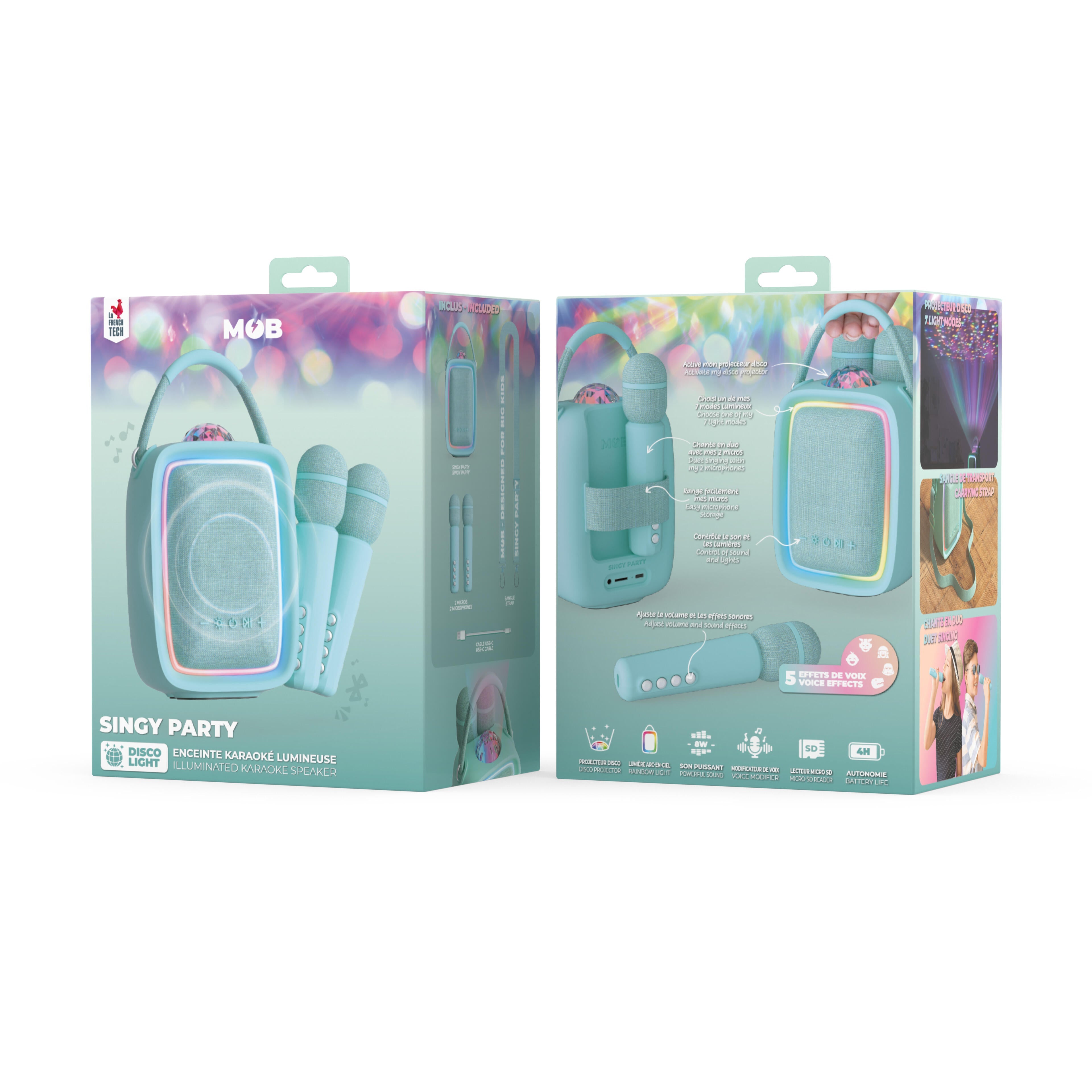 MOB - Singy Party karaokeset met microfoon - Blauw