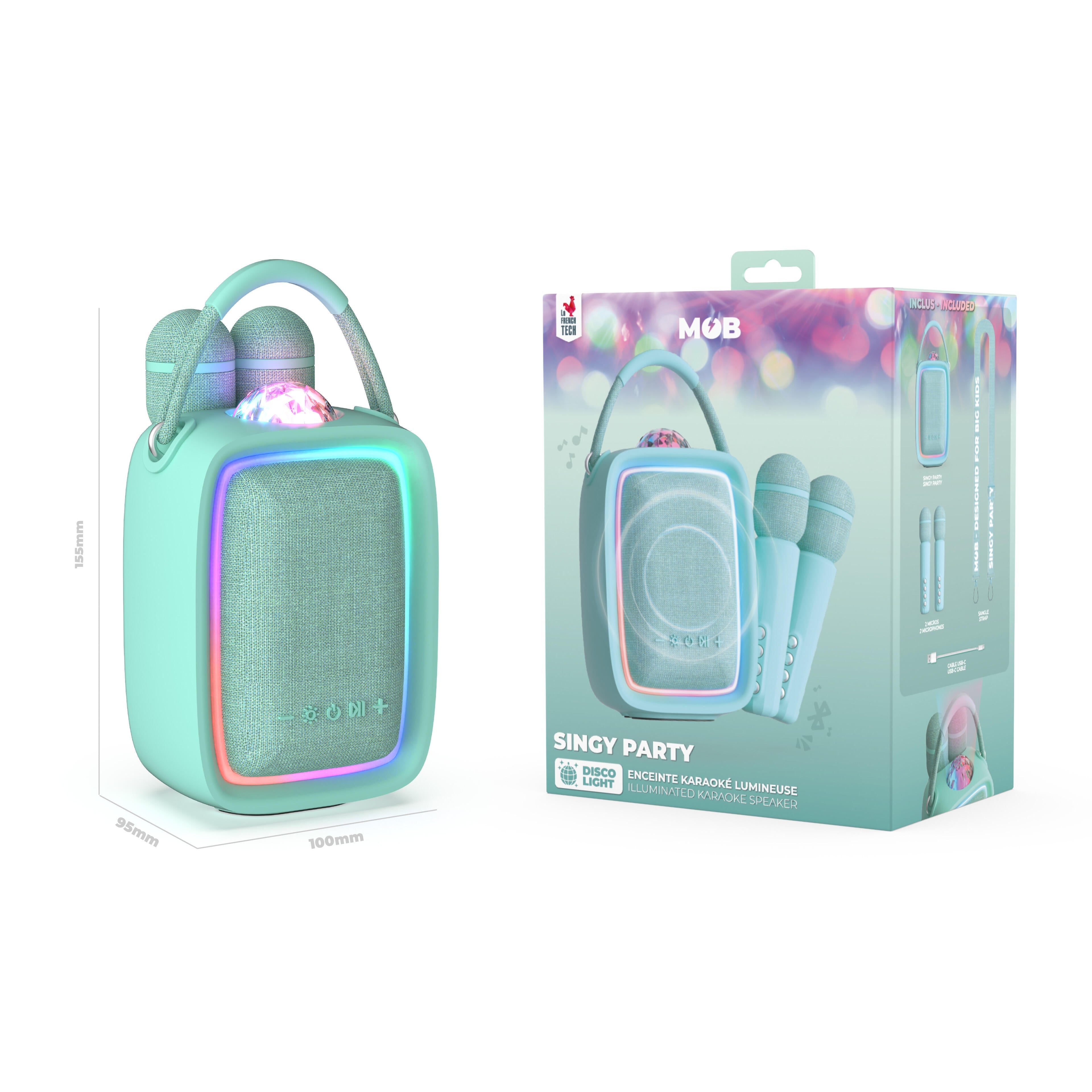 MOB - Singy Party karaokeset met microfoon - Blauw