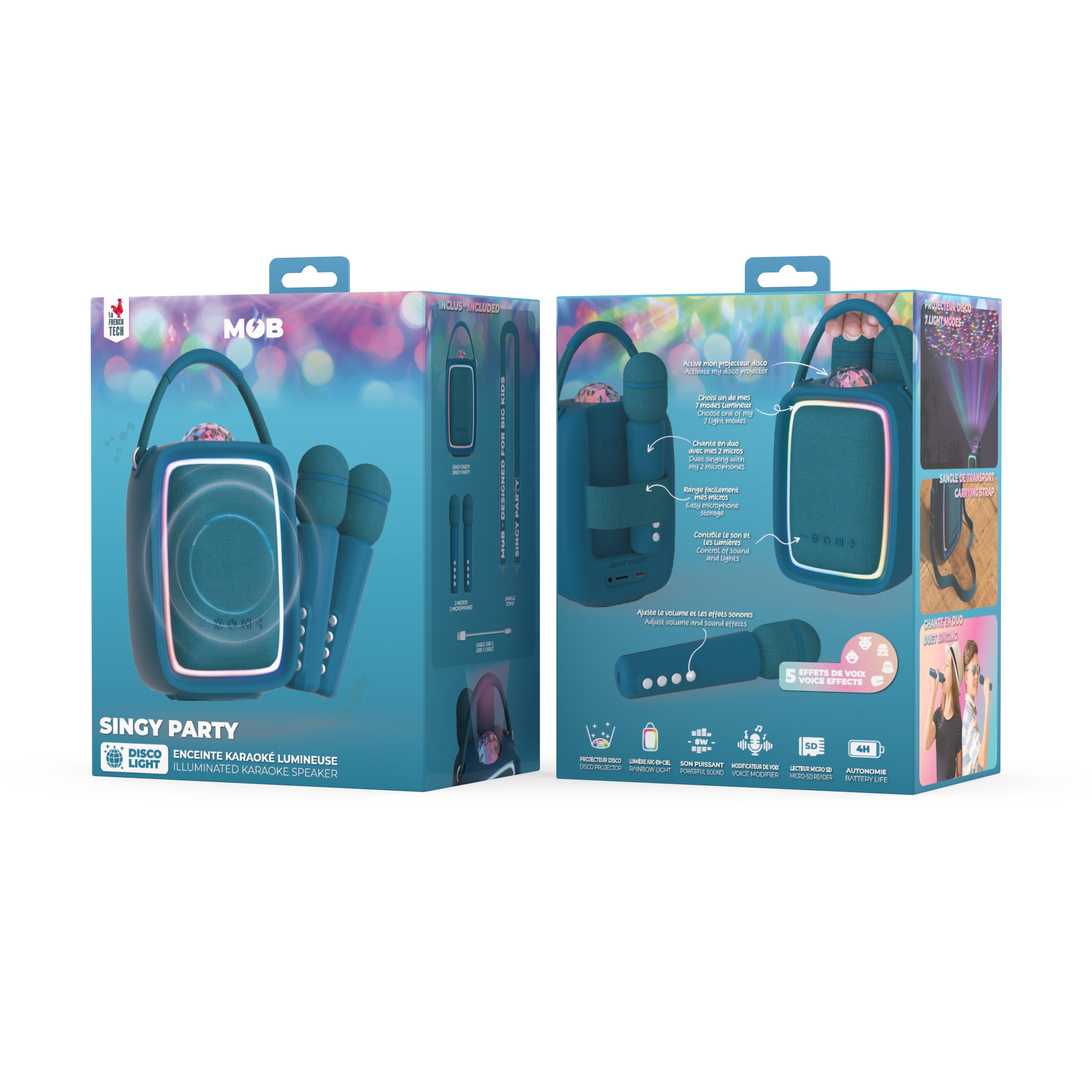 MOB - Singy Party karaokeset met microfoon - Donkerblauw