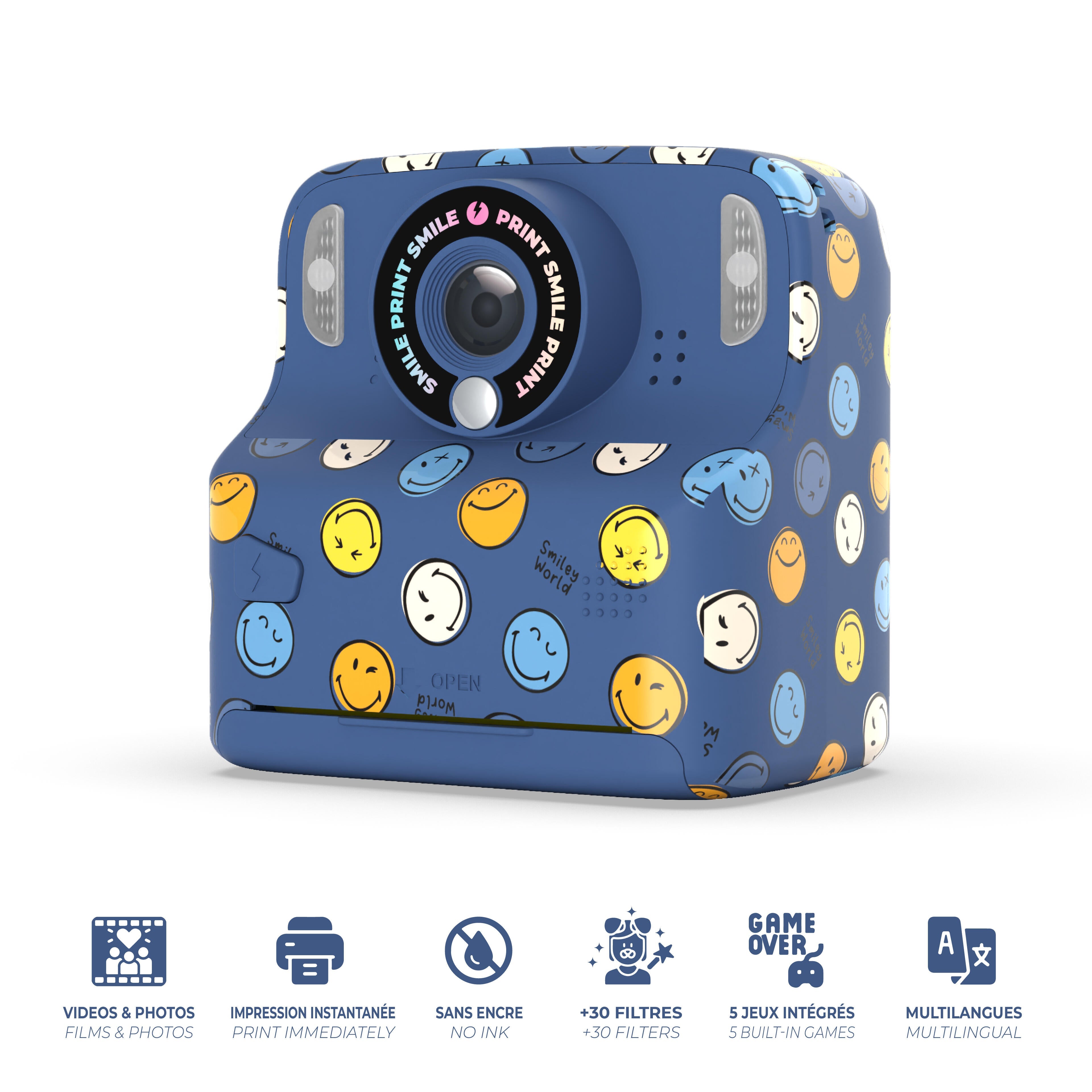MOB x SmileyWorld - PixiPrint printcamera - Blauw