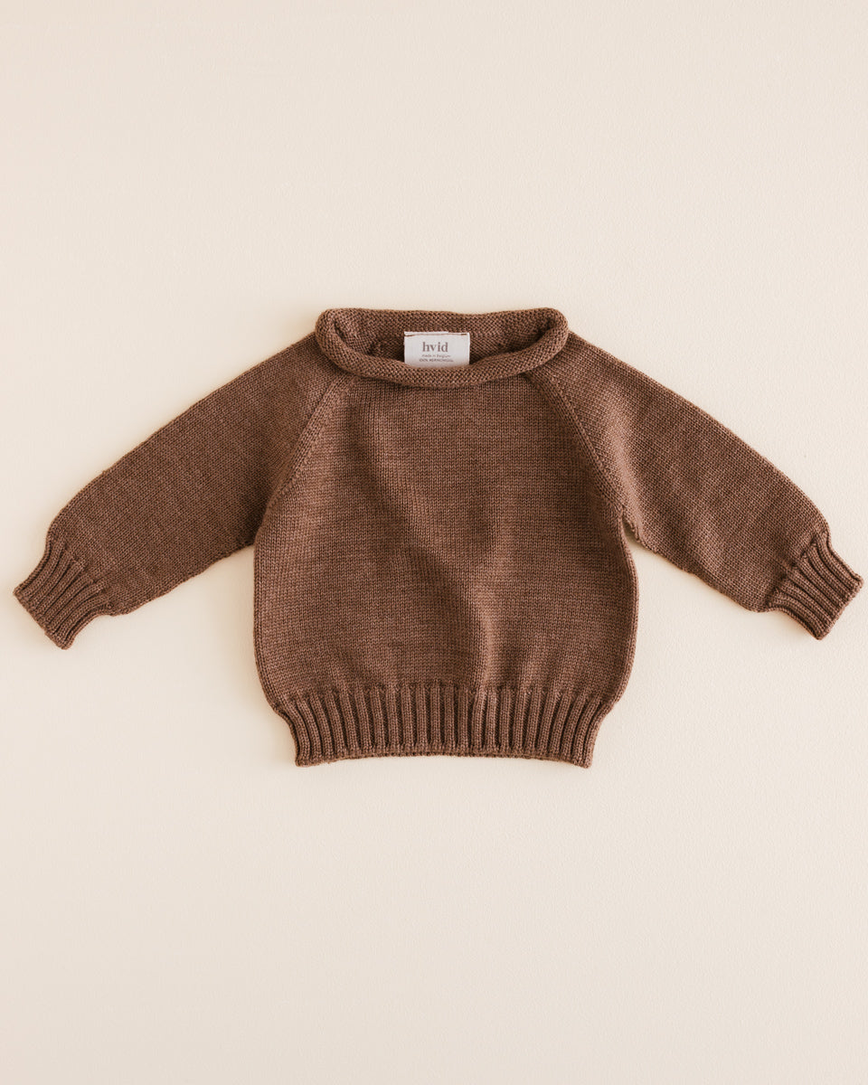 Hvid - Wollen trui Georgette Mocha