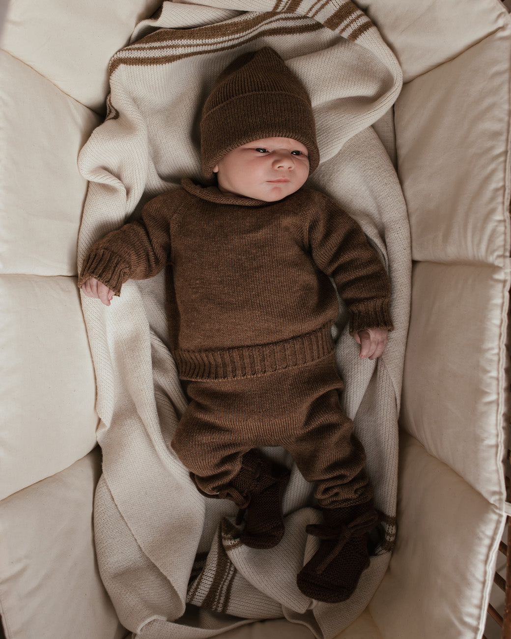 Hvid - Wollen trui Georgette Mocha