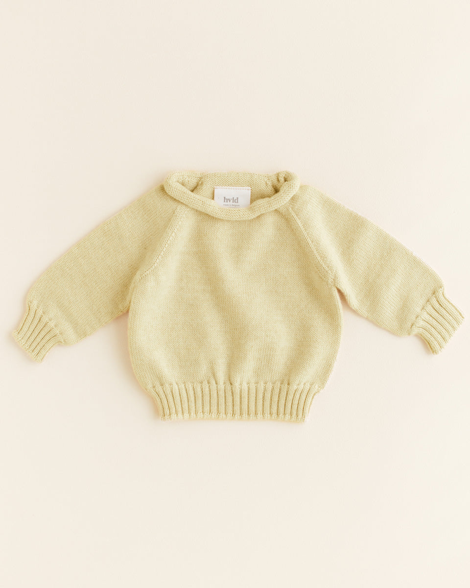 Hvid Wollen trui Georgette Light Yellow