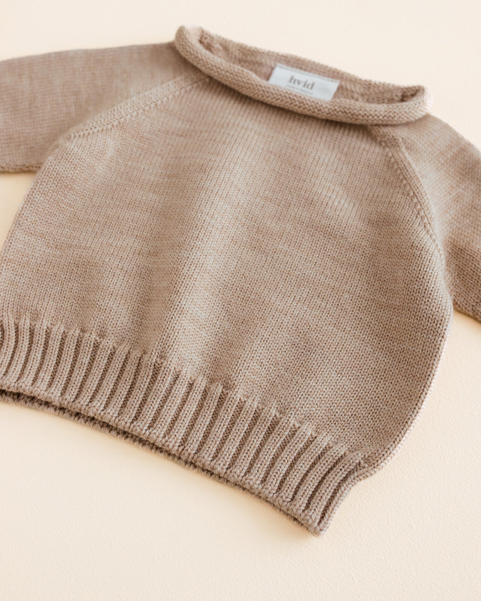 Hvid Wollen trui Georgette Sand