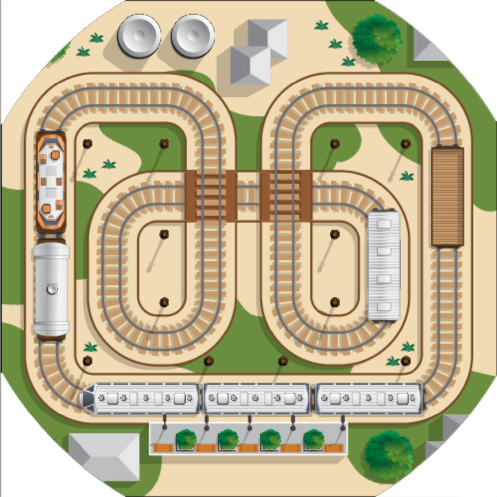 Tuff Tray - Junior Vilten Mat Treinspoor (60×60 cm)
