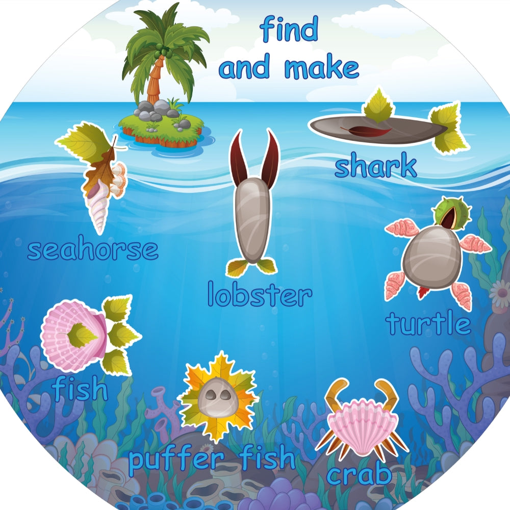 Tuff Tray - Junior Vilten Mat Zoek & Maak Zeeleven (60×60 cm)