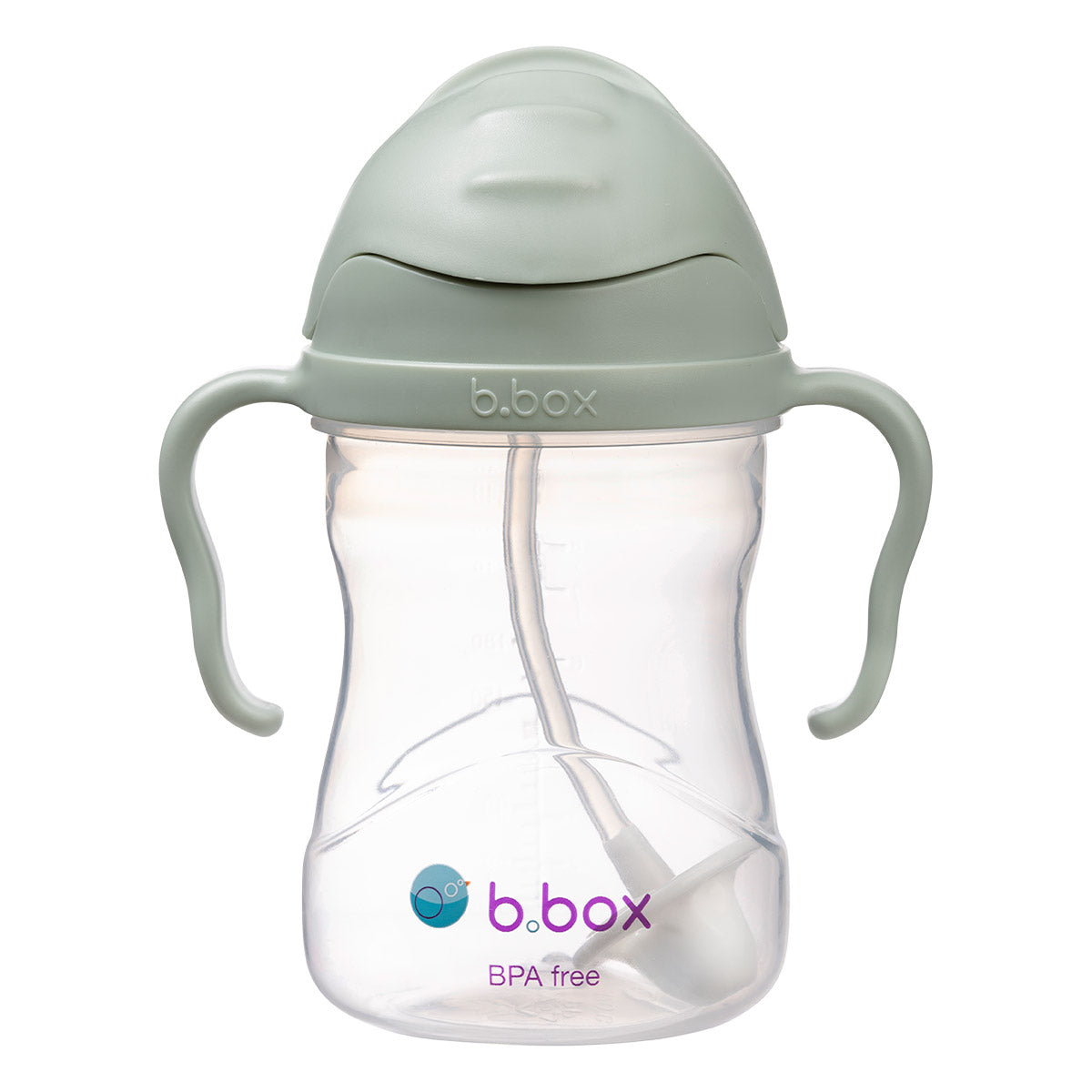 b.box - Drinkbeker met rietje sage