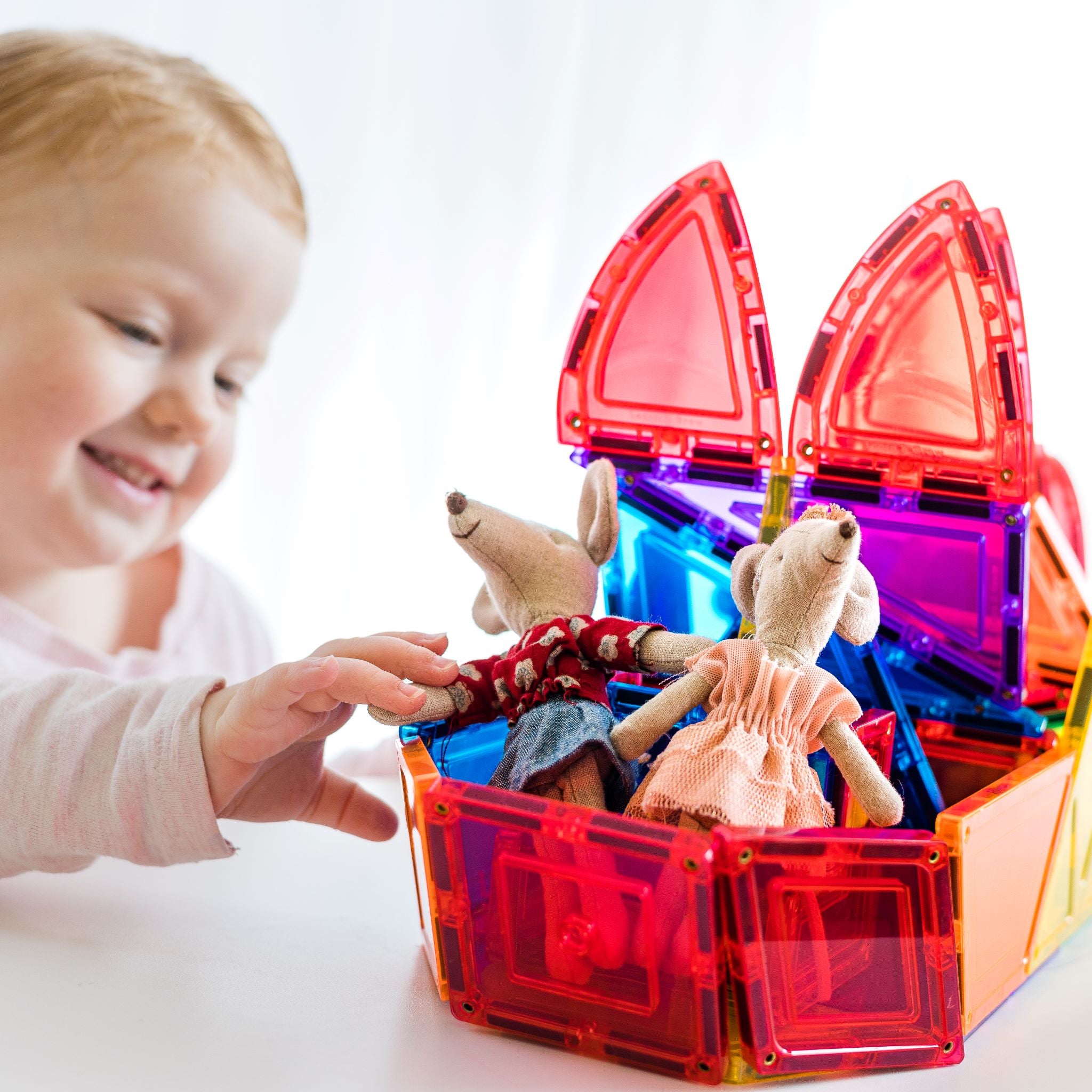 Learn And Grow - Magnetisch constructiespeelgoed Dome Pack - 18 stuks