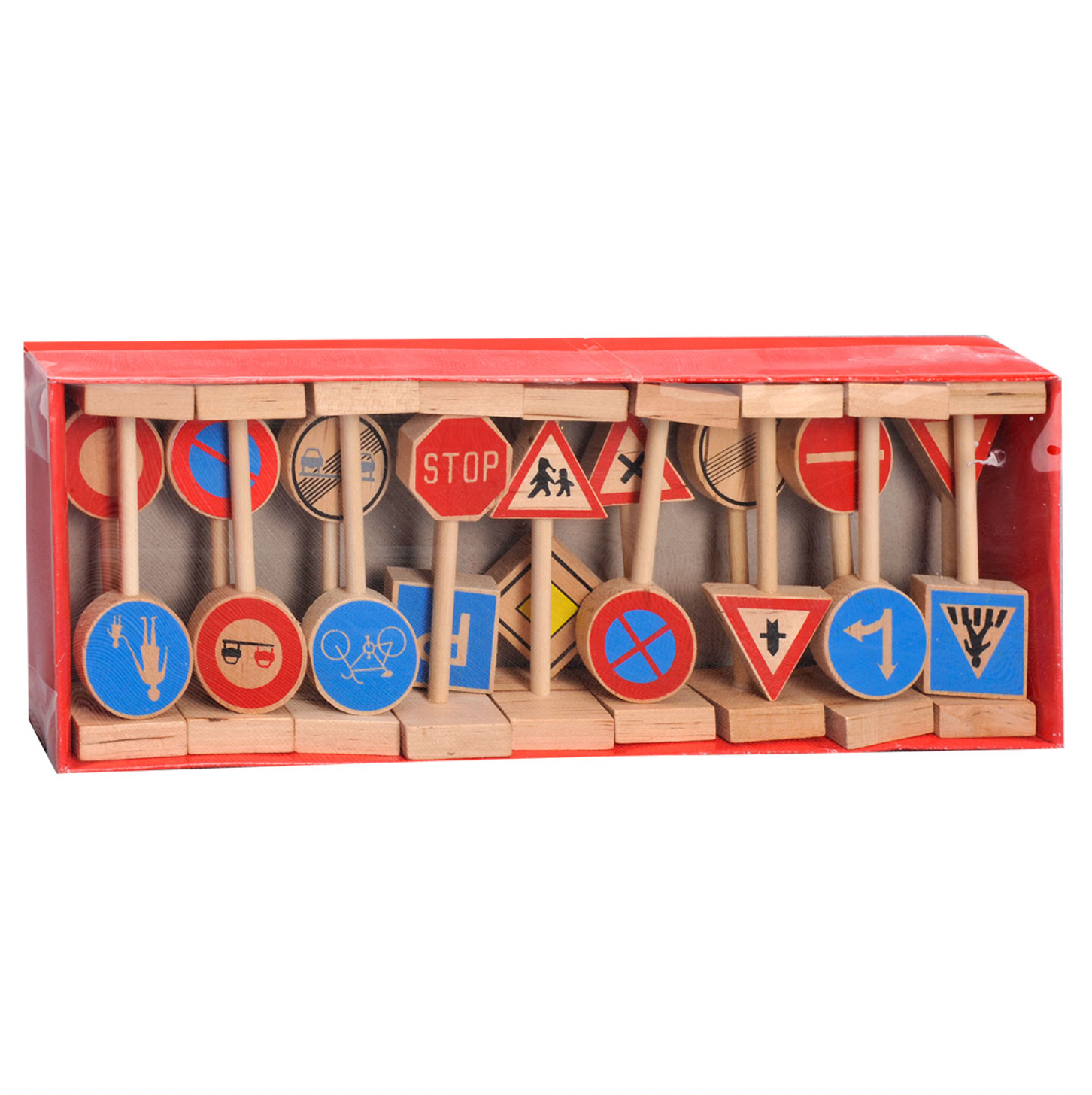 Playwood - Houten verkeersborden (18 stuks)