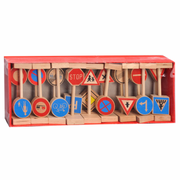 Playwood - Houten verkeersborden (18 stuks)