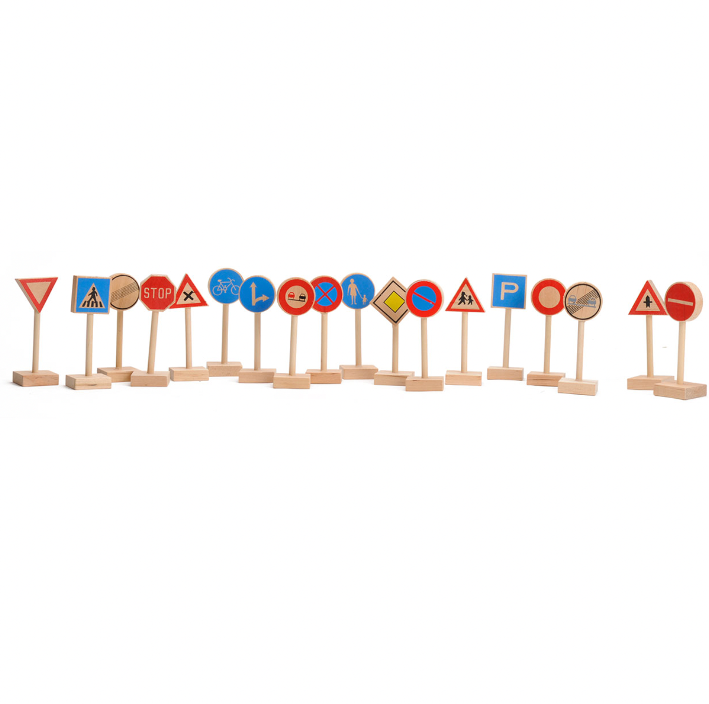 Playwood - Houten verkeersborden (18 stuks)