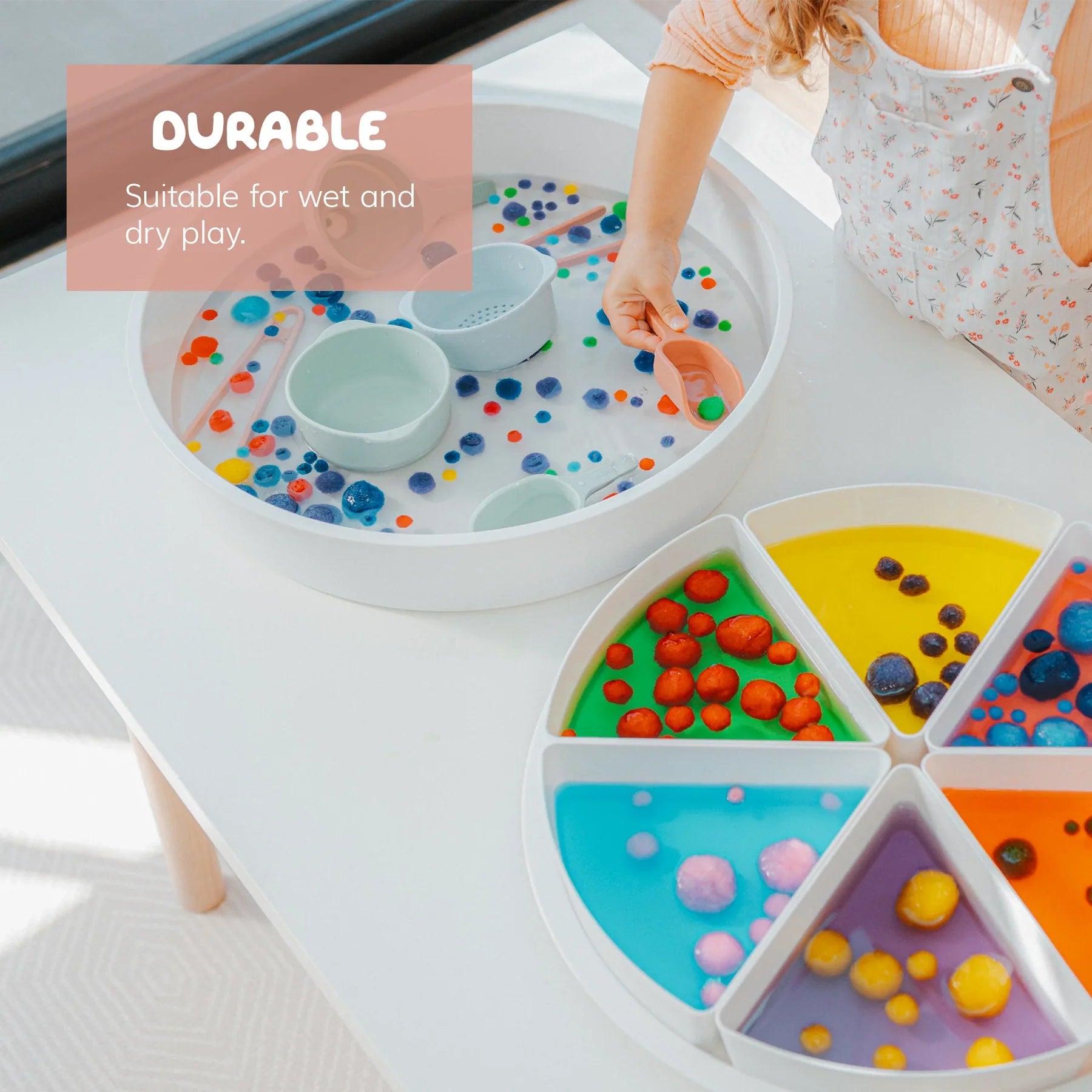 Inspire My Play Play Tray - 3 schepjes Roze/Geel