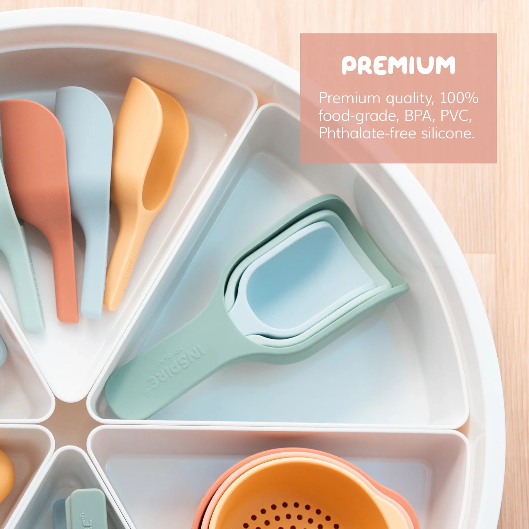 Inspire My Play Play Tray - 3 schepjes Roze/Geel