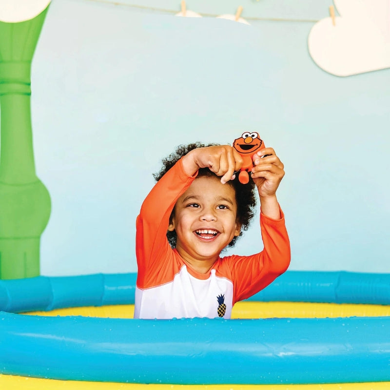 Glo Pals - sensorische lichtgevende blokjes voor in bad of sensorisch spel - Sesamstraat Elmo - 2 stuks incl. speelvriendje