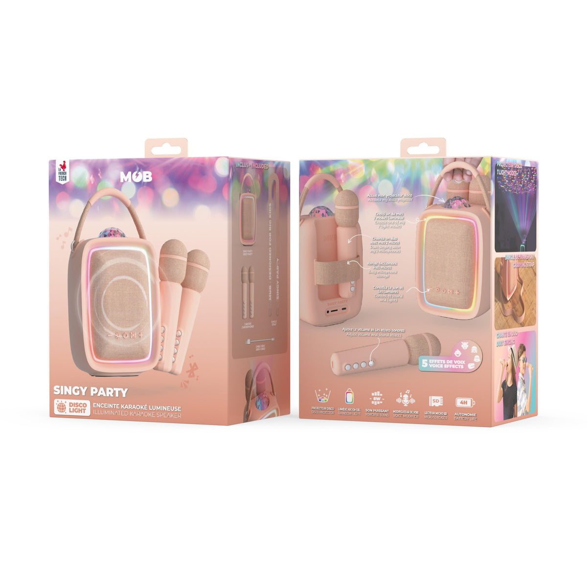 MOB - Singy Party karaokeset met microfoon - roze