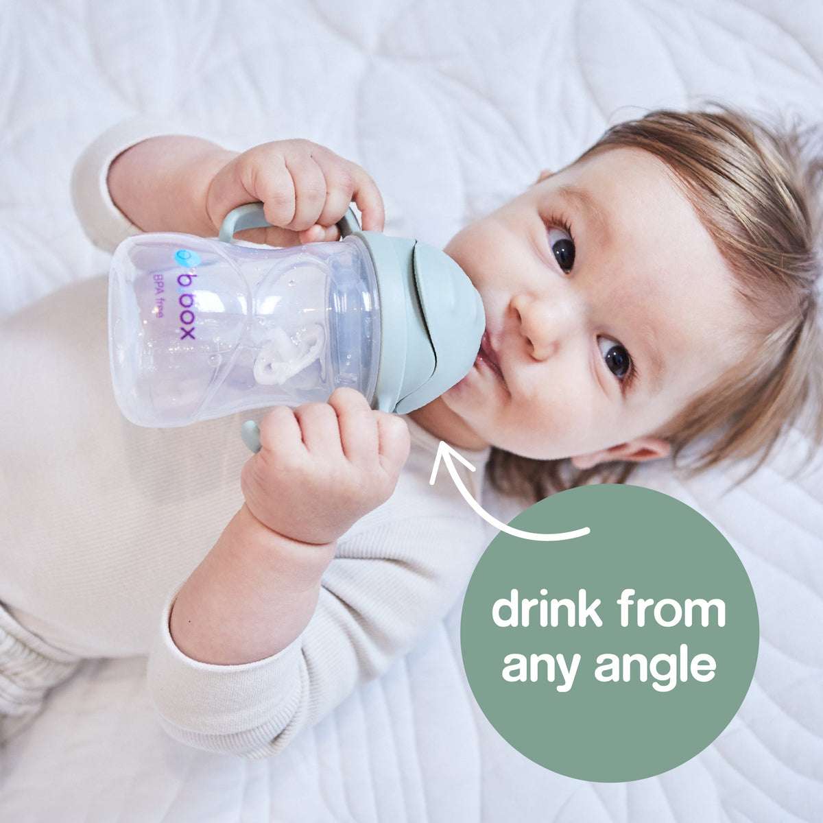 b.box - Drinkbeker met rietje blush