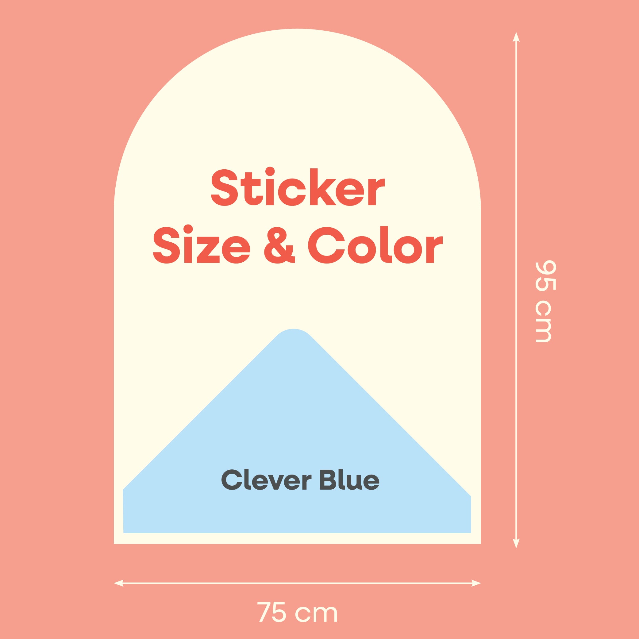 Cleverclixx - Cleverclixx - Magnetische Muursticker 95x75cm Clever Blue