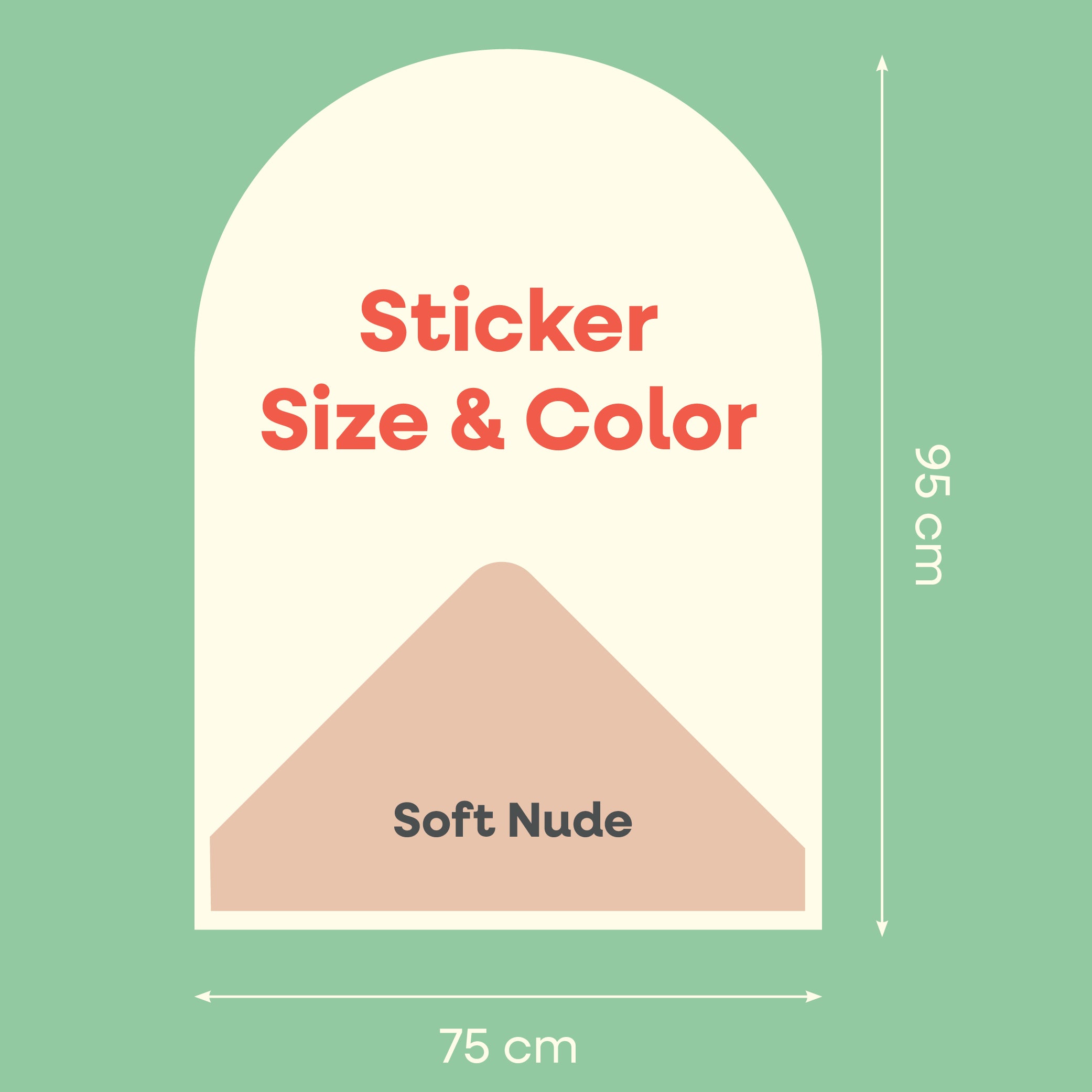 Cleverclixx - Cleverclixx - Magnetische Muursticker 95x75cm Soft Nude