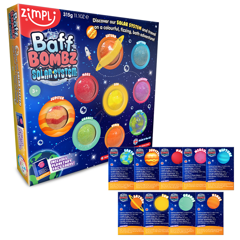 Zimpli Kids - Zonnestelsel Baff Bombz (9 stuks)
