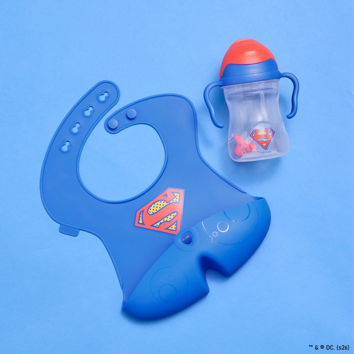 b.box - Siliconen slabbetje Superman