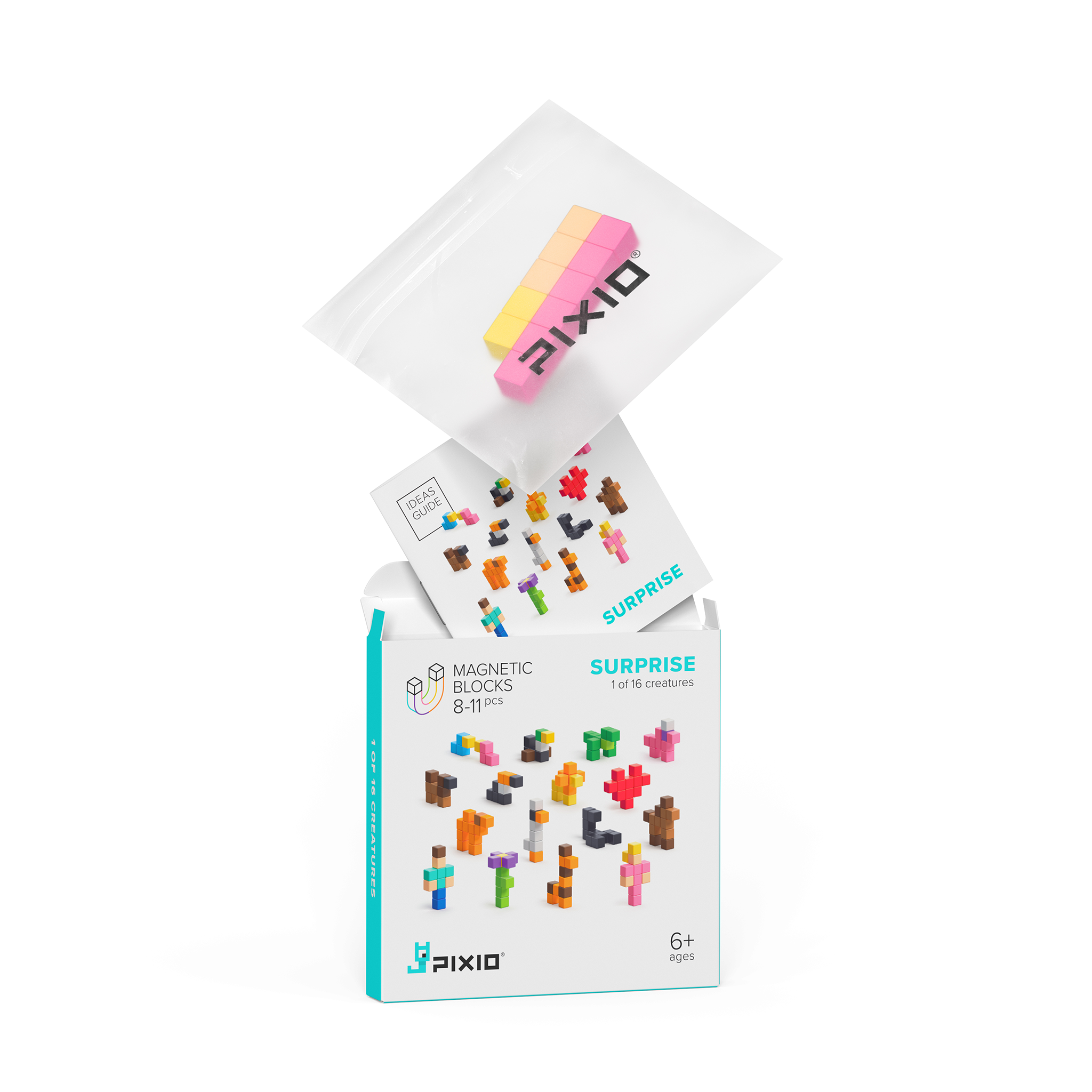Pixio - Surprise Display Box - 16 boxen met 16 magneetblokjes