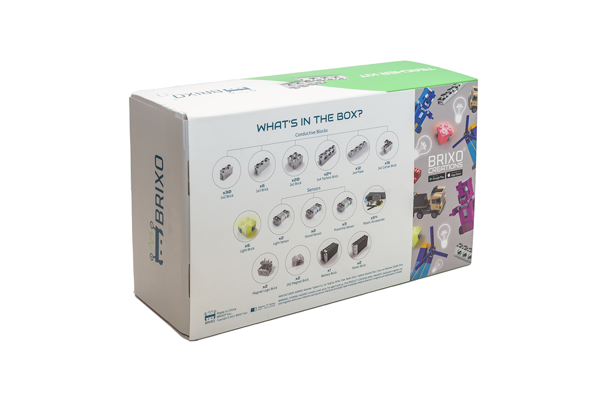 Brixo - elektrische bouw blokken - Teacher Kit (182 stuks)