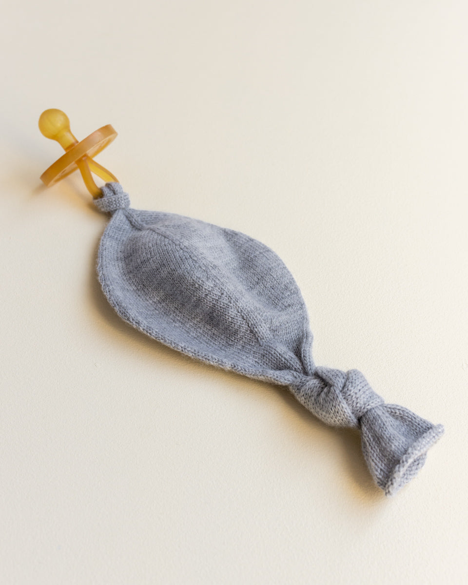 Hvid Wollen knuffeldoekje Titi Grey Melange