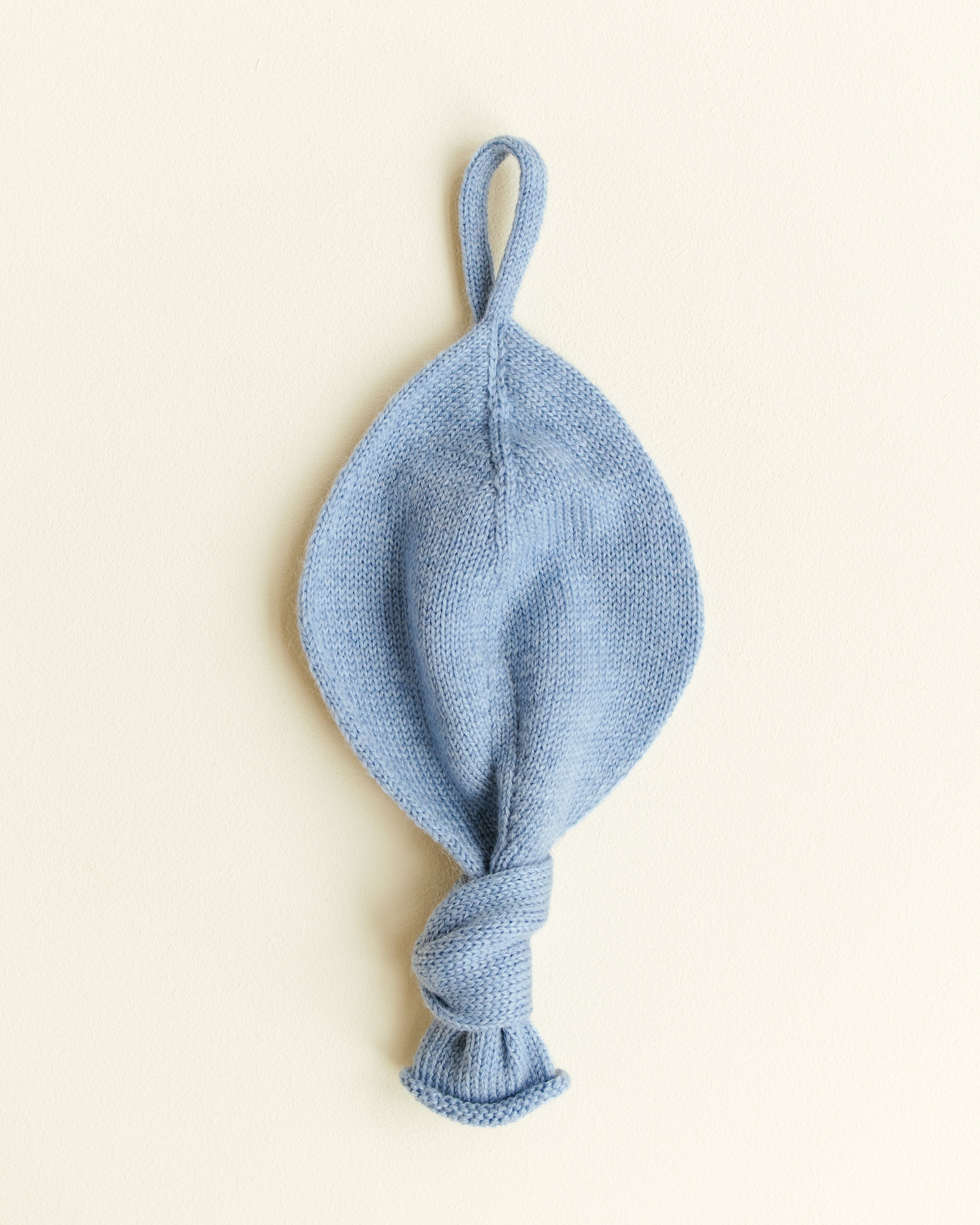 Hvid - Wollen knuffeldoekje Titi Light Blue