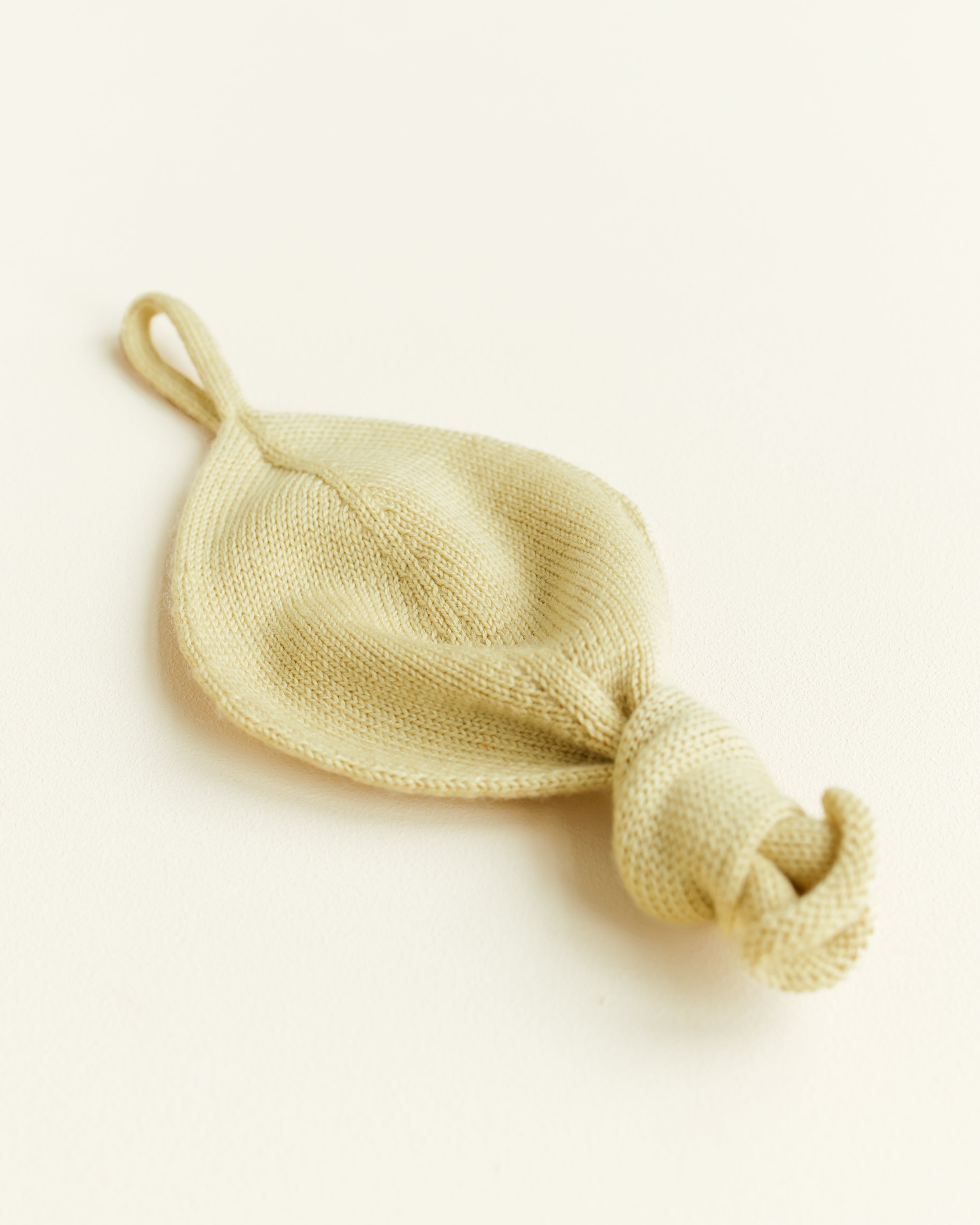 Hvid Wollen knuffeldoekje Titi Light Yellow