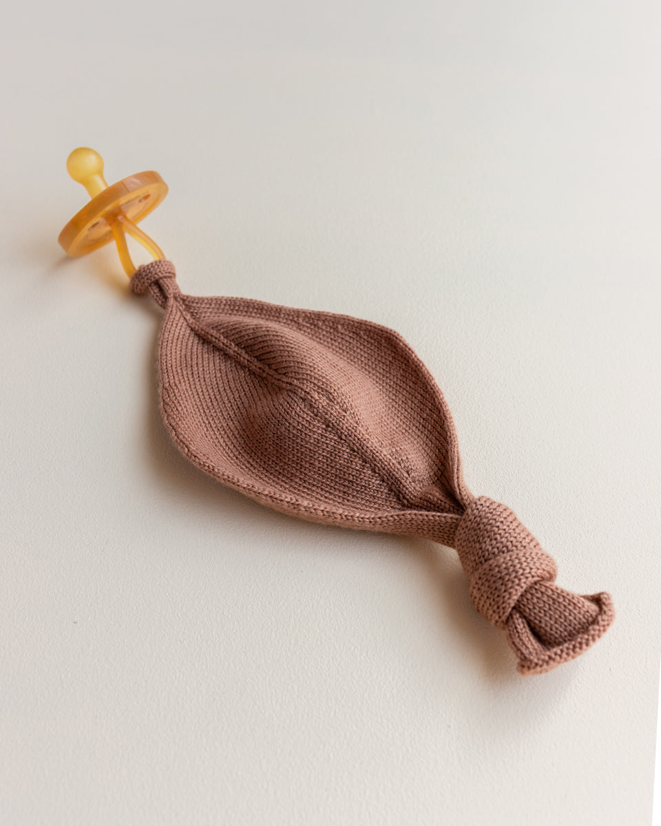 Hvid Wollen knuffeldoekje Titi Terracotta