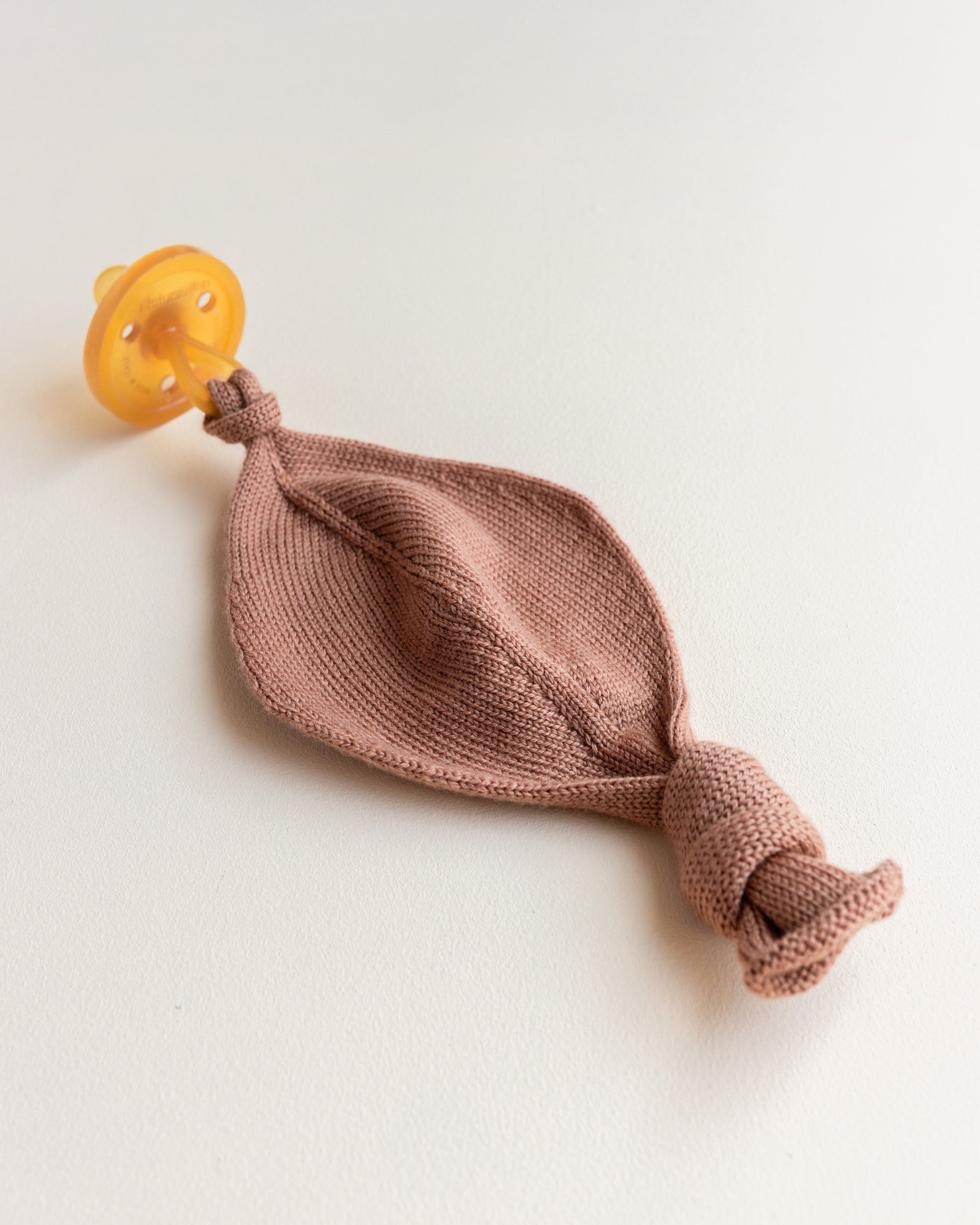 Hvid Wollen knuffeldoekje Titi Terracotta